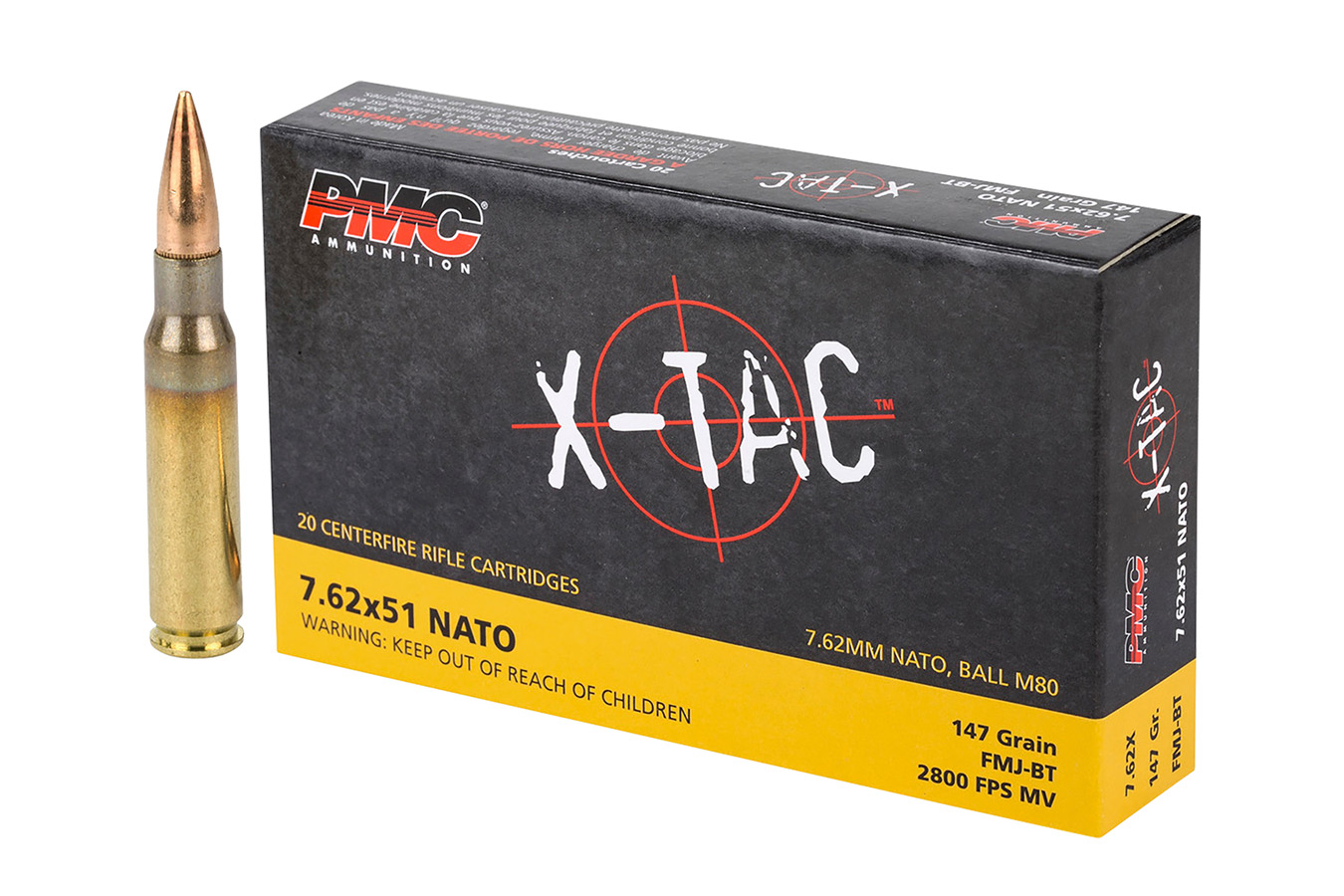 PMC 7.62x51mm NATO 147 Grain FMJ-BT X-TAC 20/Box